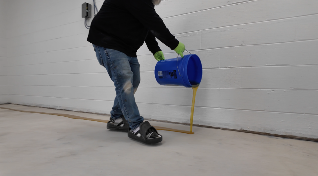 pouring epoxy